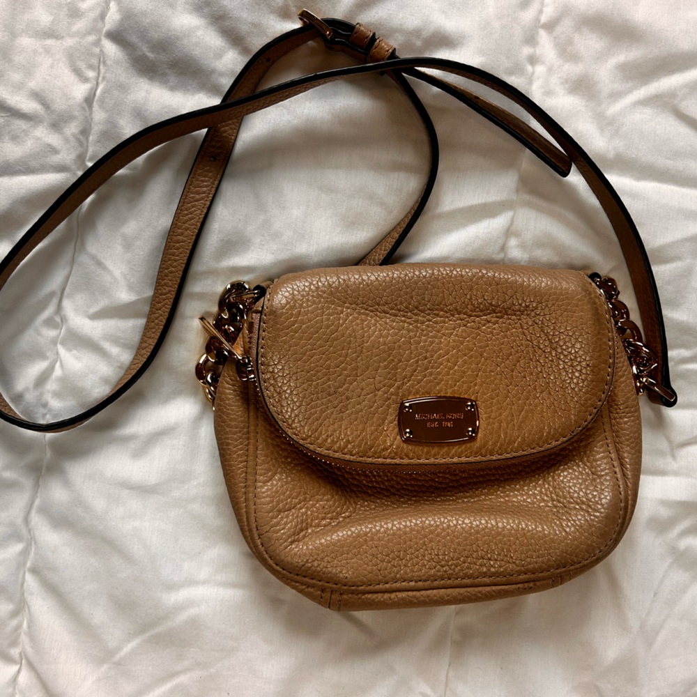 Michael Kors Tan Leather Crossbody Bag